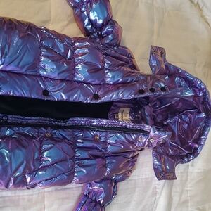 Urban Republic Toddler Girls Chrome purple puffy coat